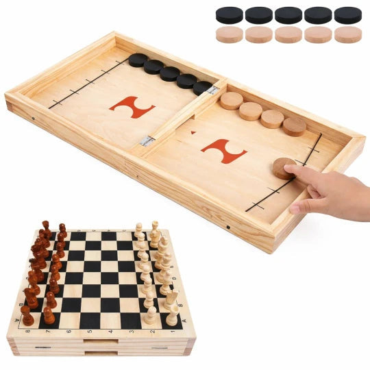 2-in-1 Sling & Chess Game – Fun Family Challenge