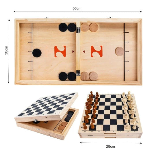2-in-1 Sling & Chess Game – Fun Family Challenge