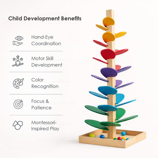 Rainbow Music Tree – Wooden Sensory Musical Toy for Toddlers & Kids
