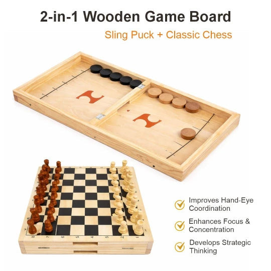 2-in-1 Sling & Chess Game – Fun Family Challenge