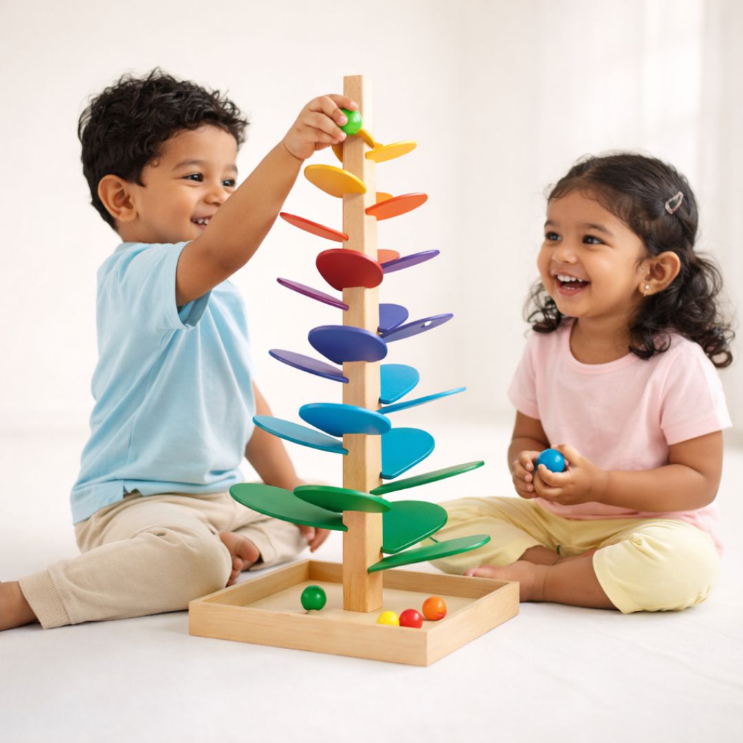 Rainbow Music Tree – Wooden Sensory Musical Toy for Toddlers & Kids