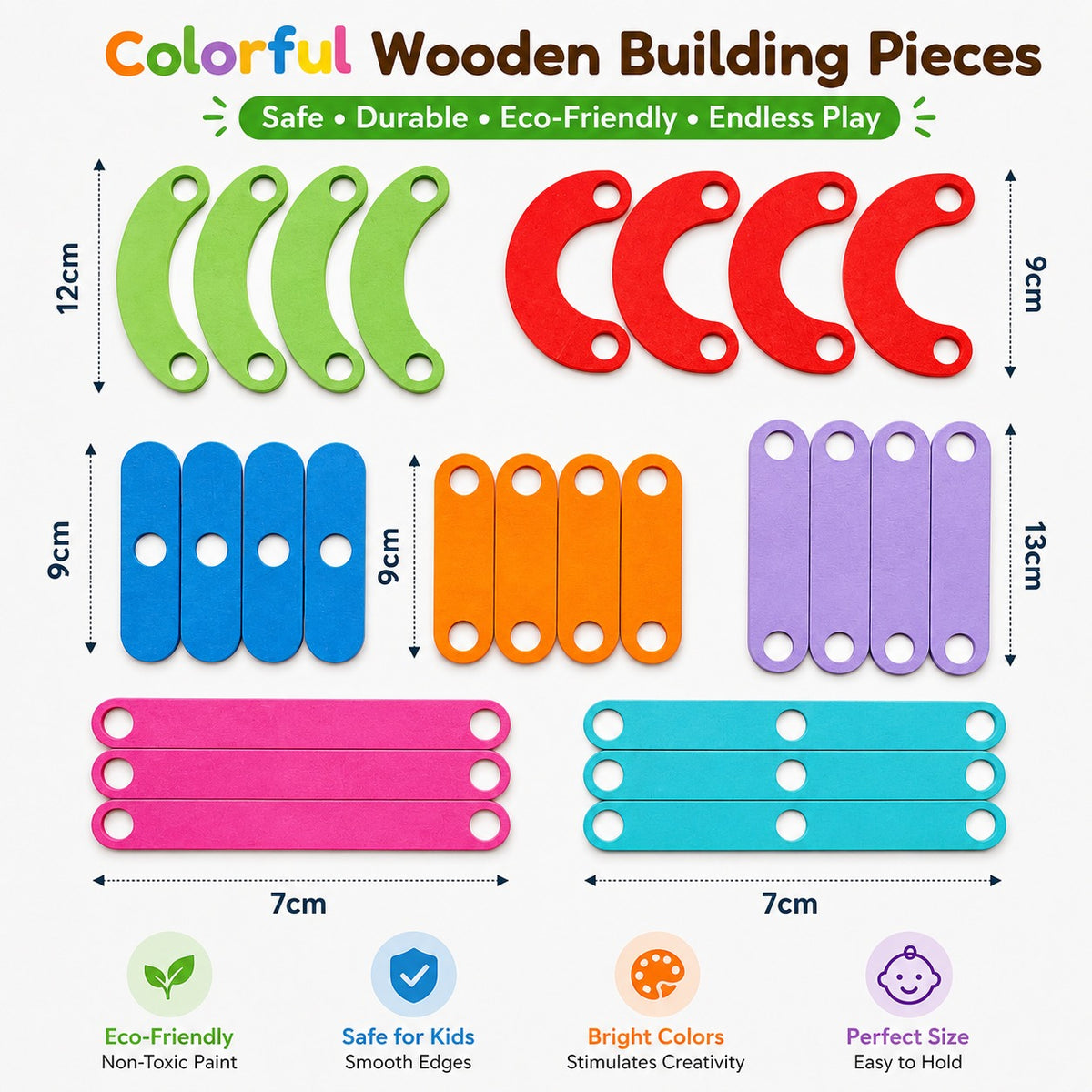Wooden Montessori Building & Creative Construction Toy for Kids