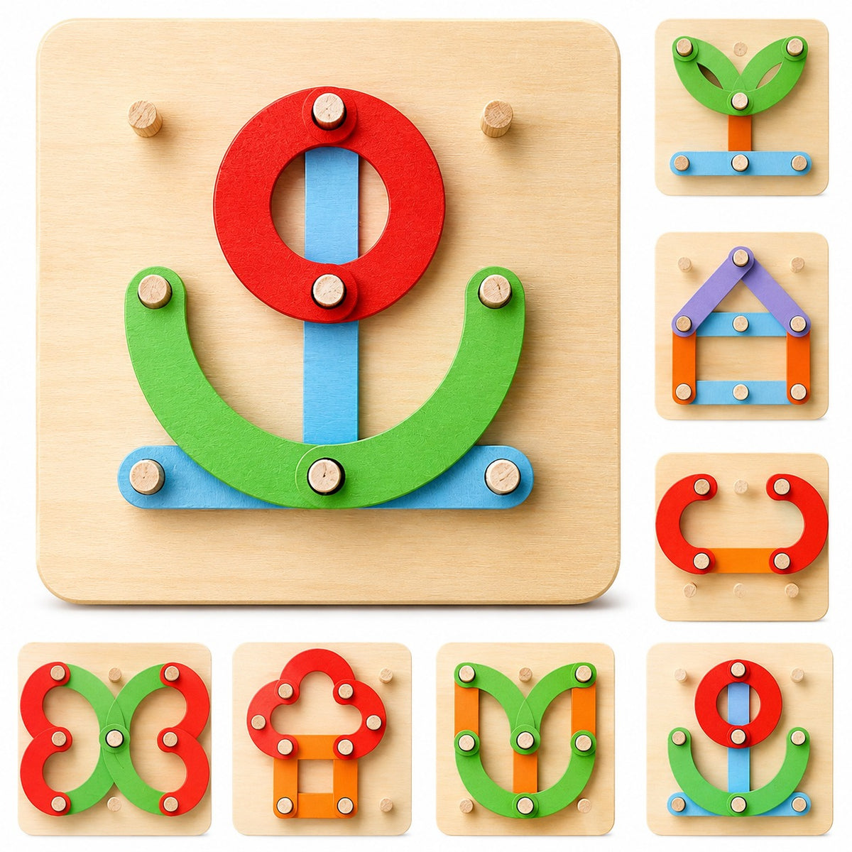 Wooden Montessori Building & Creative Construction Toy for Kids