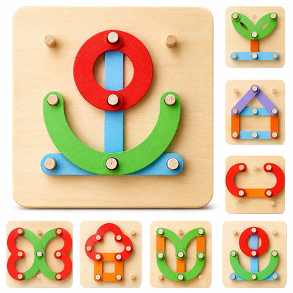 Wooden Montessori Building & Creative Construction Toy for Kids