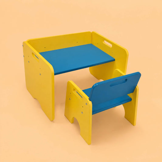 Montessori Wooden Kids Table & Chair Set | Activity Table for Toddlers | Study & Play Furniture | Arty Buds