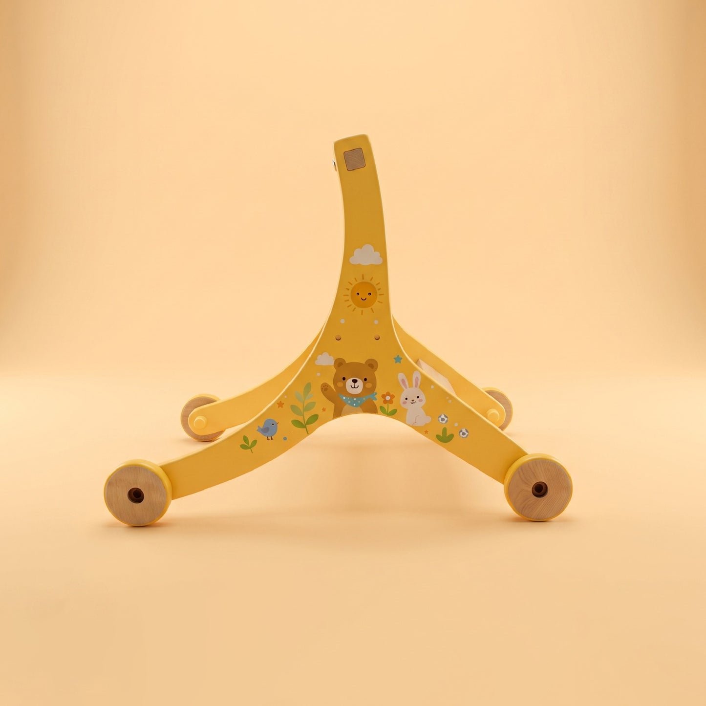 2-in-1 Wooden Push Walker & Ride-On Toy for Toddlers