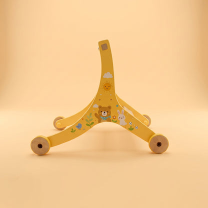 2-in-1 Wooden Push Walker & Ride-On Toy for Toddlers