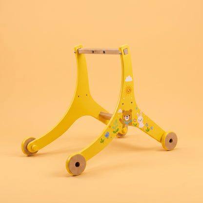 2-in-1 Wooden Push Walker & Ride-On Toy for Toddlers