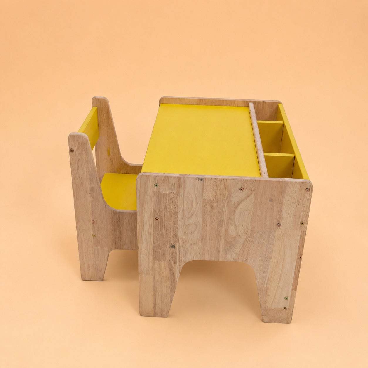 Wooden Kids Study Table & Chair Set with Storage | Montessori Desk