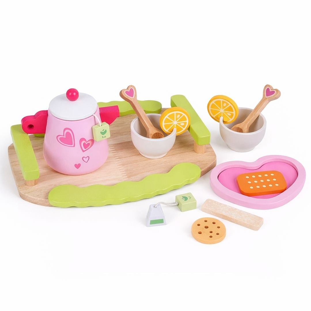 Wooden Tea Set for Kids | Montessori Pretend Play Tea Party Set