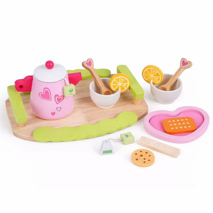 Wooden Tea Set for Kids | Montessori Pretend Play Tea Party Set