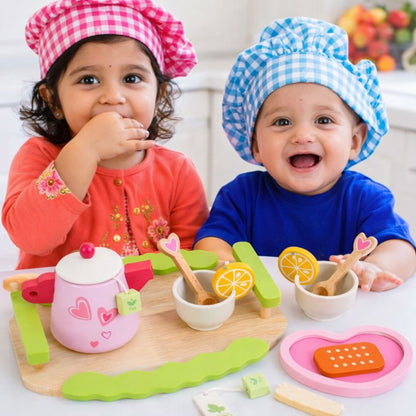 Wooden Tea Set for Kids | Montessori Pretend Play Tea Party Set