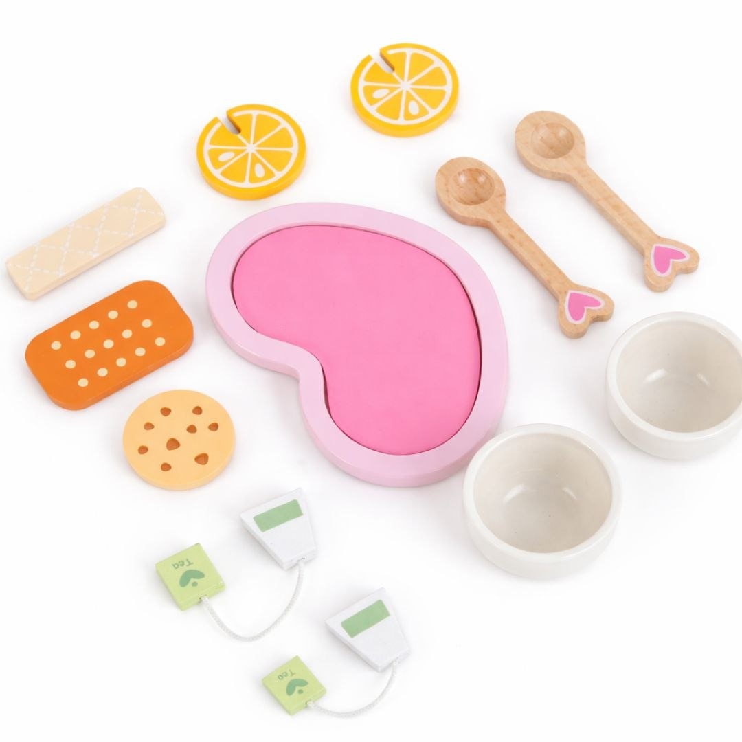 Wooden Tea Set for Kids | Montessori Pretend Play Tea Party Set