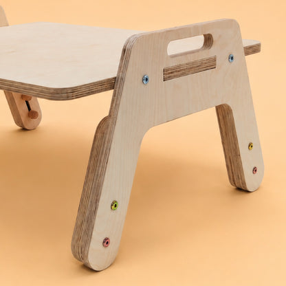 Montessori Adjustable Wooden Kids Table | Toddler Floor Activity Table