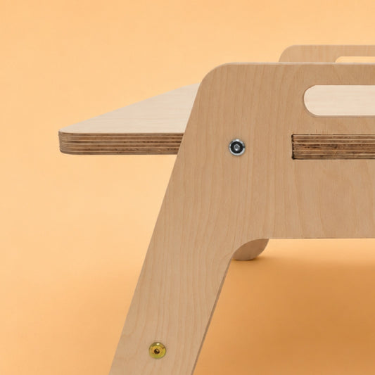 Montessori Adjustable Wooden Kids Table | Toddler Floor Activity Table