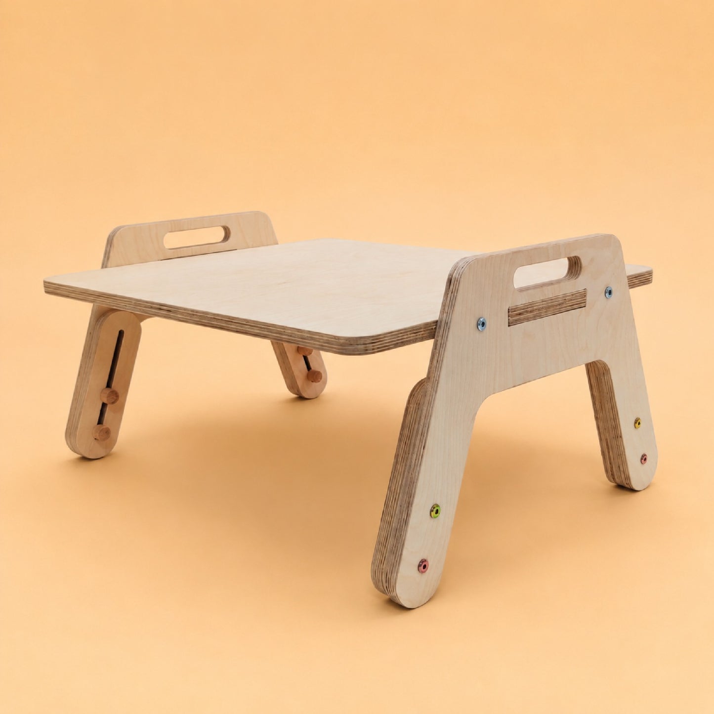 Montessori Adjustable Wooden Kids Table | Toddler Floor Activity Table